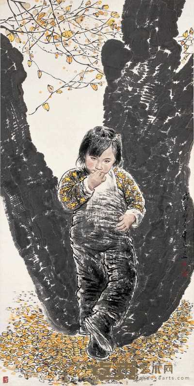 王有政 戊寅（1998年） 春光 立轴 138×69.5cm